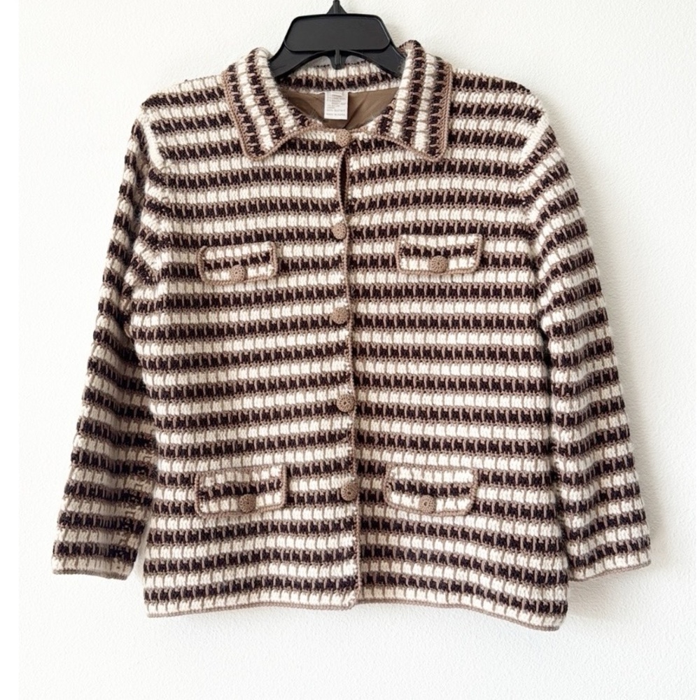 Striped Brown and Cream Jacket